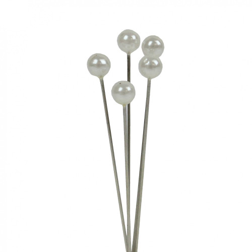 Ivory 7cm Pearl Headed Pins Ivory 7cm Pearl Headed Pins