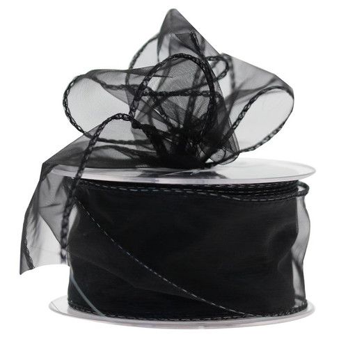Black Chiffon Ribbon 50mm x 20m Black Chiffon Ribbon 50mm x 20m