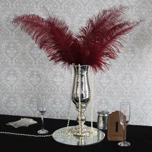 Bordeaux Ostrich Feathers x 5 Bordeaux Ostrich Feathers x 5