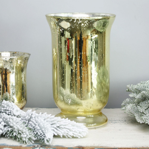 Medium Shiny Speckle Champagne Hurricane Vase Medium Shiny Speckle Champagne Hurricane Vase