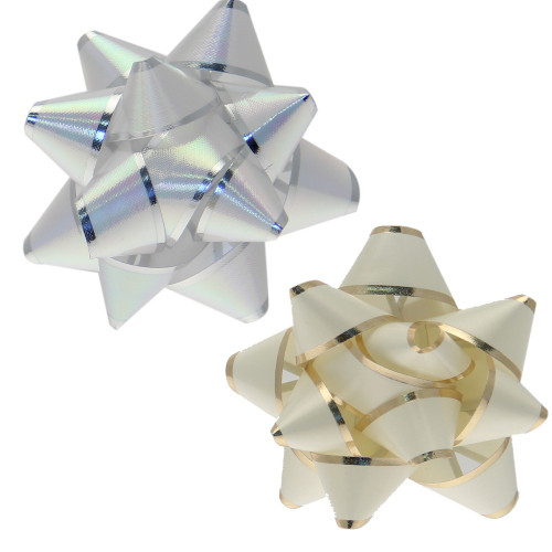 Elegant Mix Silver & Gold Star Bows Elegant Mix Silver & Gold Star Bows