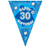 Blue Holographic 30th Birthday Banner