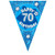 Blue Holographic 70th Birthday Banner