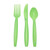 Lime Green Assorted Cutlery (x18)