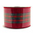 Red Velvet Ribbon With Tartan Centre   2.5