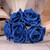 Bunch of 5 Royal Blue Foam Open Tea Rose