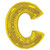 34" Gold Letter C Balloon