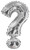 34" Silver Symbol ? Balloon