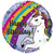 18" Birthday Unicorn and Rainbow Balloon