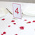 Red Plain Border Table Numbers