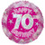 Pink Holographic Happy 70th Birthday Balloon (18 inch)