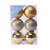 8cm Gold Shatterproof Baubles (x6) 8cm Gold Shatterproof Baubles (x6)