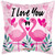 I Love You Flamingo Balloon (18 inch)