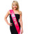 Pink Hen Party Sash with Silver Foil