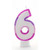 Pink 6 Candle (pack Of 6)