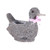 Salim White Wash Duck Planter with Pink Bow (23cm)