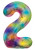 (34 inch) Number Balloon - 2 - Rainbow  (34 inch) Number Balloon - 2 - Rainbow