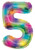 (34 inch) Number Balloon - 5 - Rainbow 