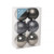 Pewter Shatterproof Baubles (8cm) (6 pieces)