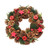 Woodland Natural Wreath with Red Stars