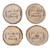 Set Of 4 Printed Log Coasters