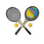 Twin Tennis Racquet With Foam Ball