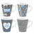 Assorted Stripe/Spot Design Mugs (11oz)