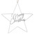 Merry Christmas Silver Metal Star (40cm)