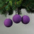 8cm Purple Velvet Baubles (Set of 6)
