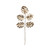  Gold Metallic Monstera Leaf Spray