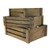 Brown Stain Wooden Crates (x3)