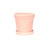 Vintage Pink-Stoneware Painted Pot with Saucer (10x10cm)