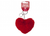 Faux Fur Heart Keychain 