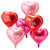 Heart Foiled Balloons With Stickers