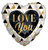 18 Inch Love You Eco Balloon (black and gold)