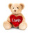 Brown Chester Bear With Heart (25cm)