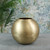 Small Brushed Gold Hyde Park Brush Metal Globe  (18.5cm x 20.5cm)