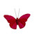 8cm Red Feather & Glitter Butterfly (Pack of 12)