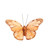 8cm Orange Feather & Glitter Butterfly  (Pack of 12)