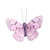 8cm Lilac Feather & Glitter Butterfly (Pack of 12)