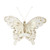 Champagne Fabric & Glitter Butterfly (Pack of 6)
