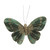 11.5cm Forest Green Feather & Glitter Butterfly (Pack of 12)