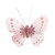 11.5cm Light Pink Feather & Glitter Butterfly (Pack of 12)
