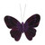 11.5cm Dark Purple Feather & Glitter Butterfly (Pack of 12)