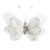 14cm White Feather & Glitter Butterfly (Pack of 6) 14cm White Feather & Glitter Butterfly (Pack of 6)