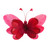 14cm Red Feather & Glitter Butterfly (Pack of 6) 14cm Red Feather & Glitter Butterfly (Pack of 6)