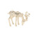 Champagne Glitter Assorted Hanging Reindeer Decoration