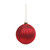Red Glass Bauble with Stripes (Dia8cm)