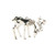 Silver Assorted Reindeer Hanging Decorations