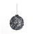 Midnight Blue Sequin Glass Bauble (80mm)